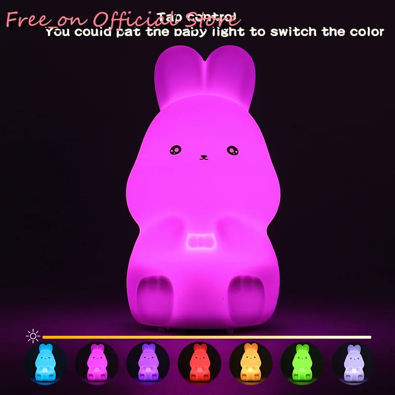 Lampe de Nuit Mini Ours en Silicone Doux