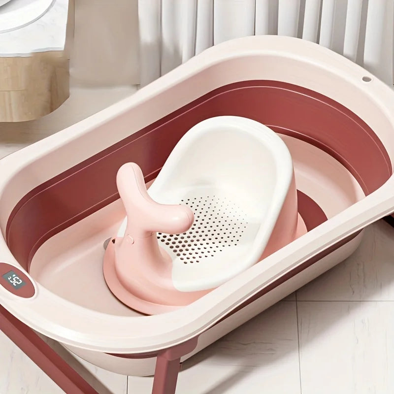 Baignoire Bébé en Silicone avec Température en Temps Réel