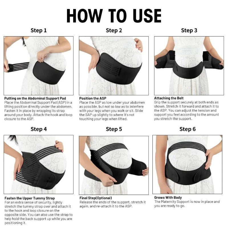 Ceinture de Soutien pour Femme Enceinte Respirante et Réglable