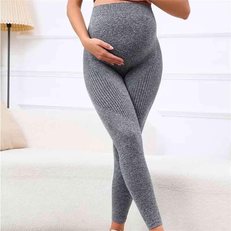 Leggings de Maternité Taille Haute Élastique